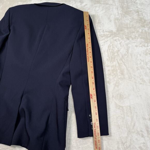 VTG Ralph Lauren Blazer Women's Size 12 Navy Blue Wool Button Made in USA - Picture 11 of 11